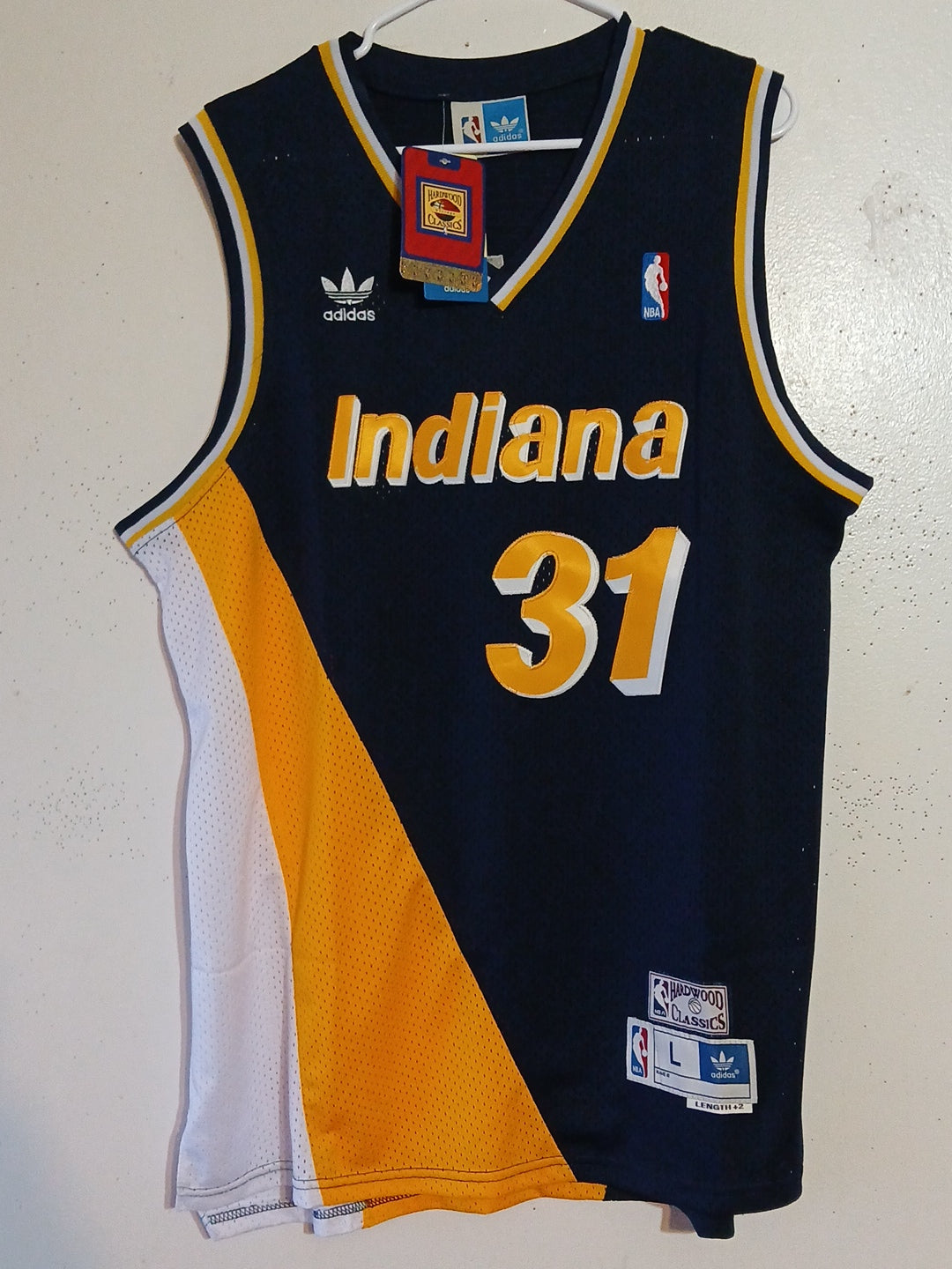 Adidas Hardwood Classics Indiana Pacers Reggie Miller Jersey Size XL