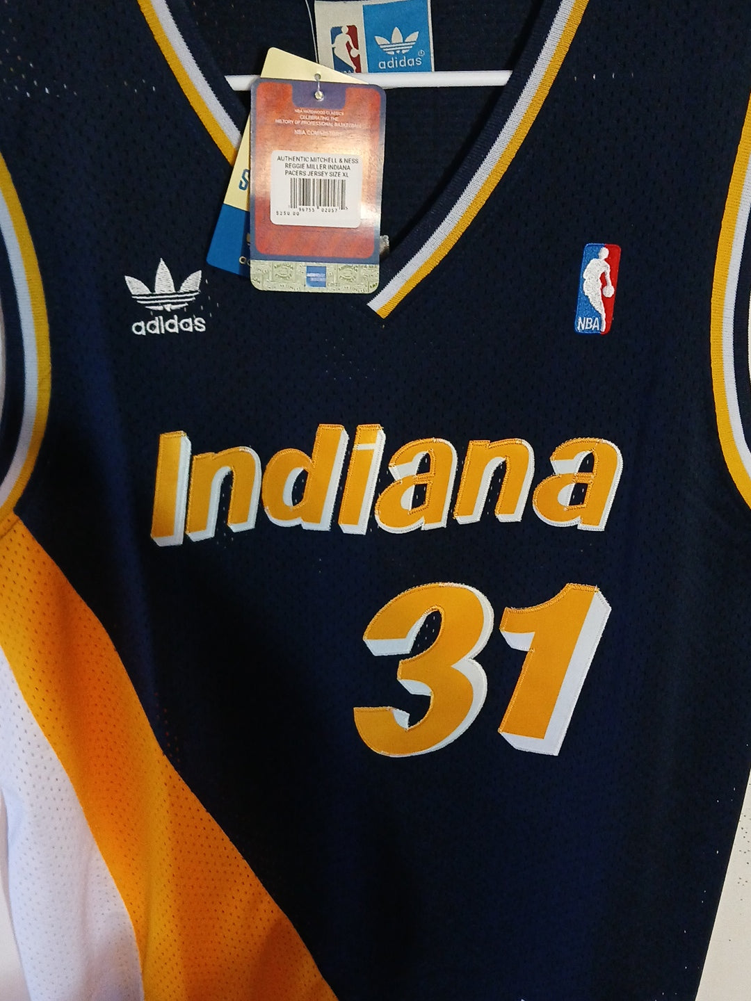Adidas Hardwood Classics Indiana Pacers Reggie Miller Jersey Size XL