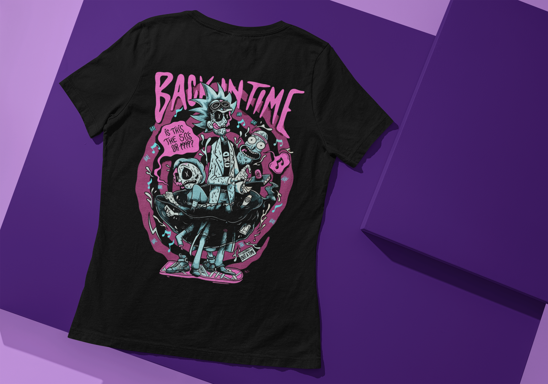 Rick & Morty Back In Time Shirt Mad By Lowe's Custom Designs