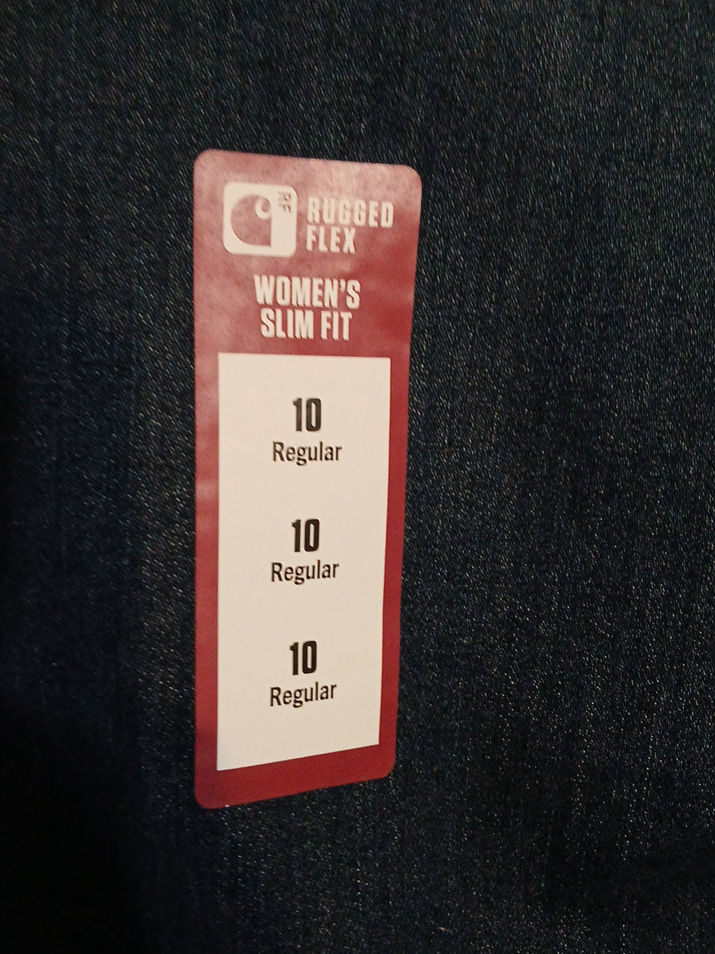 Carhartt Rugged Flex Slim Fit Tapered Women's Jeans Size 10 Regular