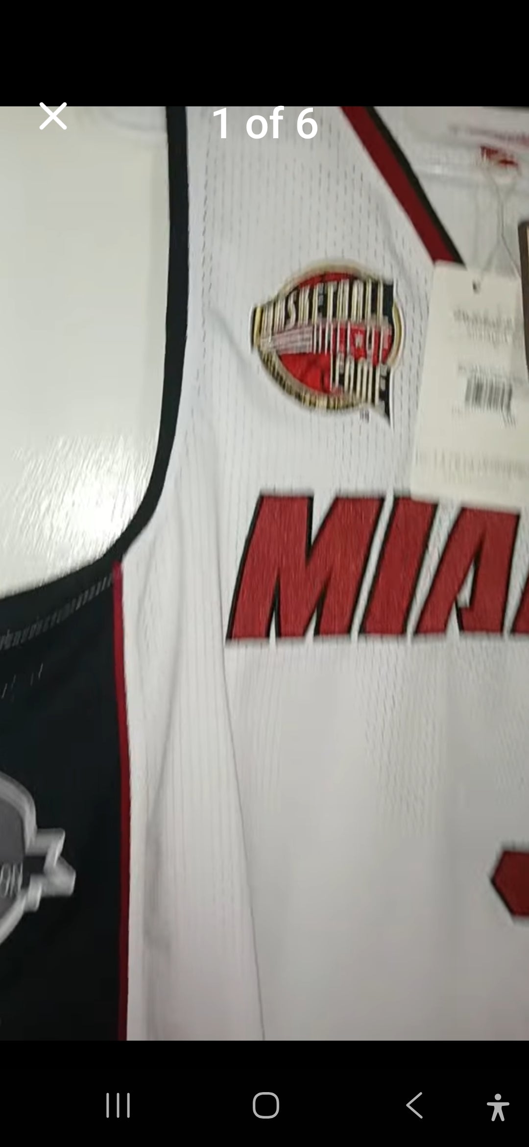 MITCHELL  & NESS Miami Heat Dwyane Wade Hall of Fame 75th anniversary Authentic jersey size large