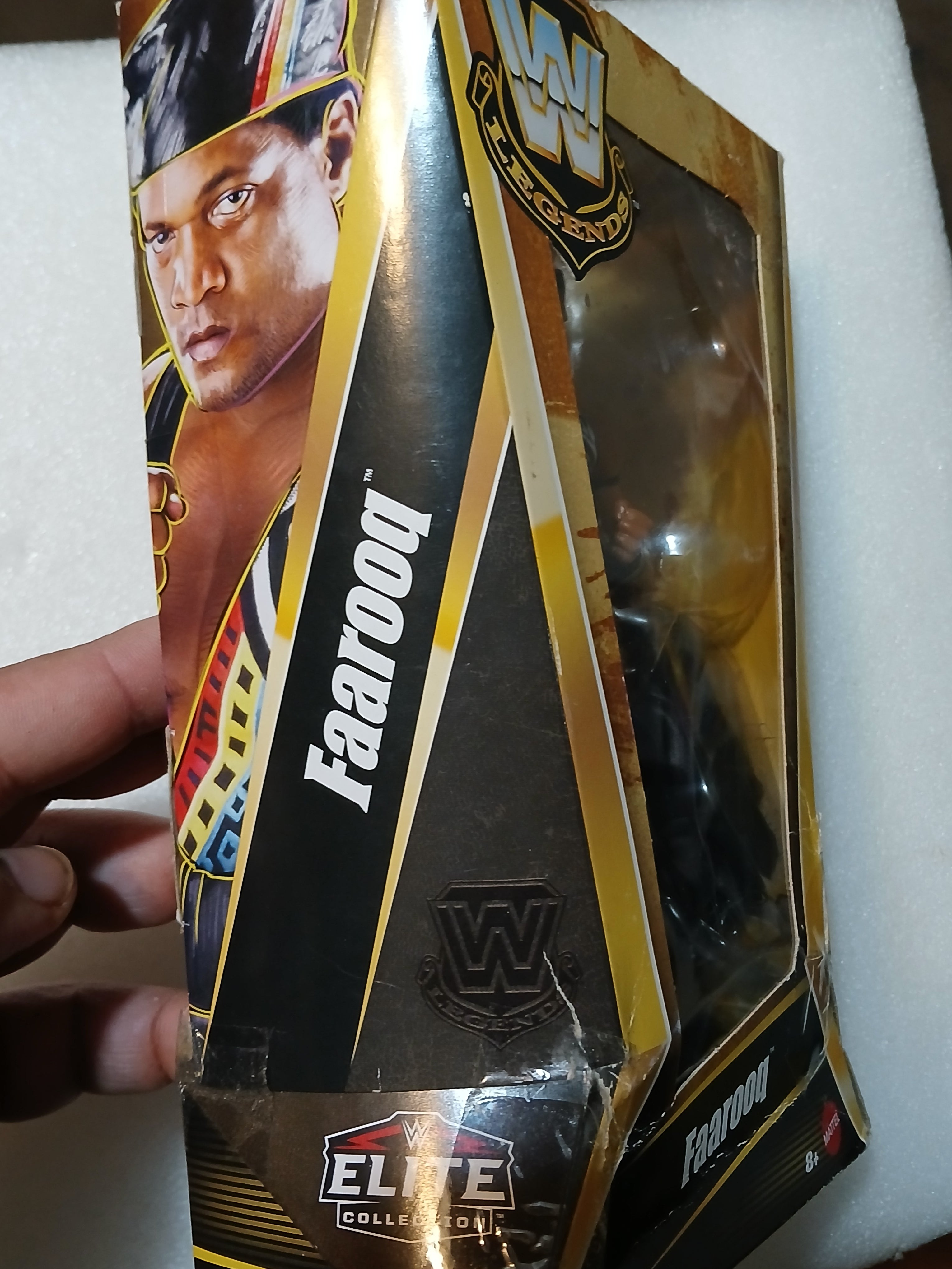 Mattel WWE Wrestling Faarooq Elite Collection  Legends  Series 24 Action figure Box Has A Little damage