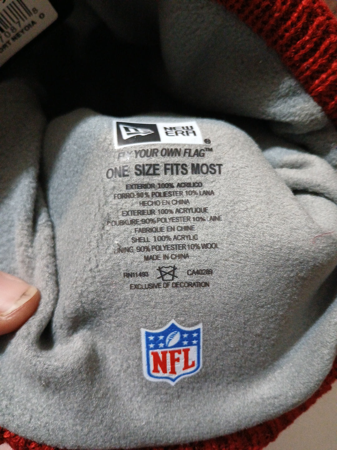 New Era Washington commanders beanie one size fit all