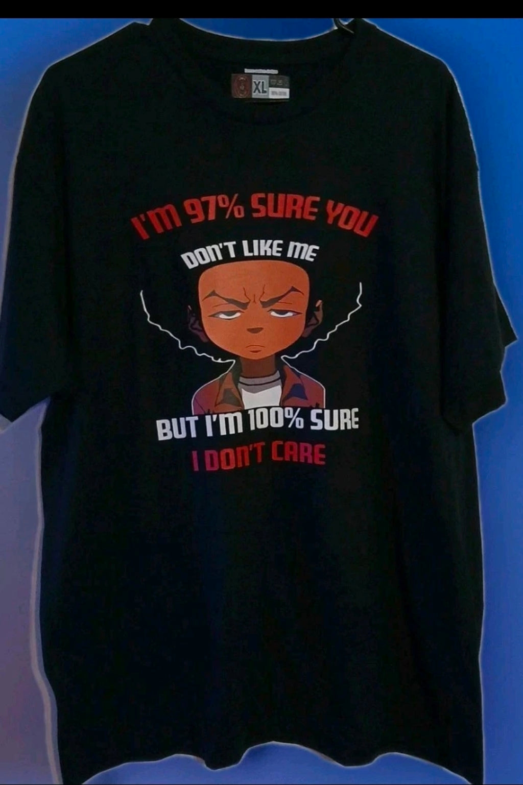Boondocks T-SHIRT 97% Sure You Don't Like Me Made by Lowe's Custom Designs Size Large