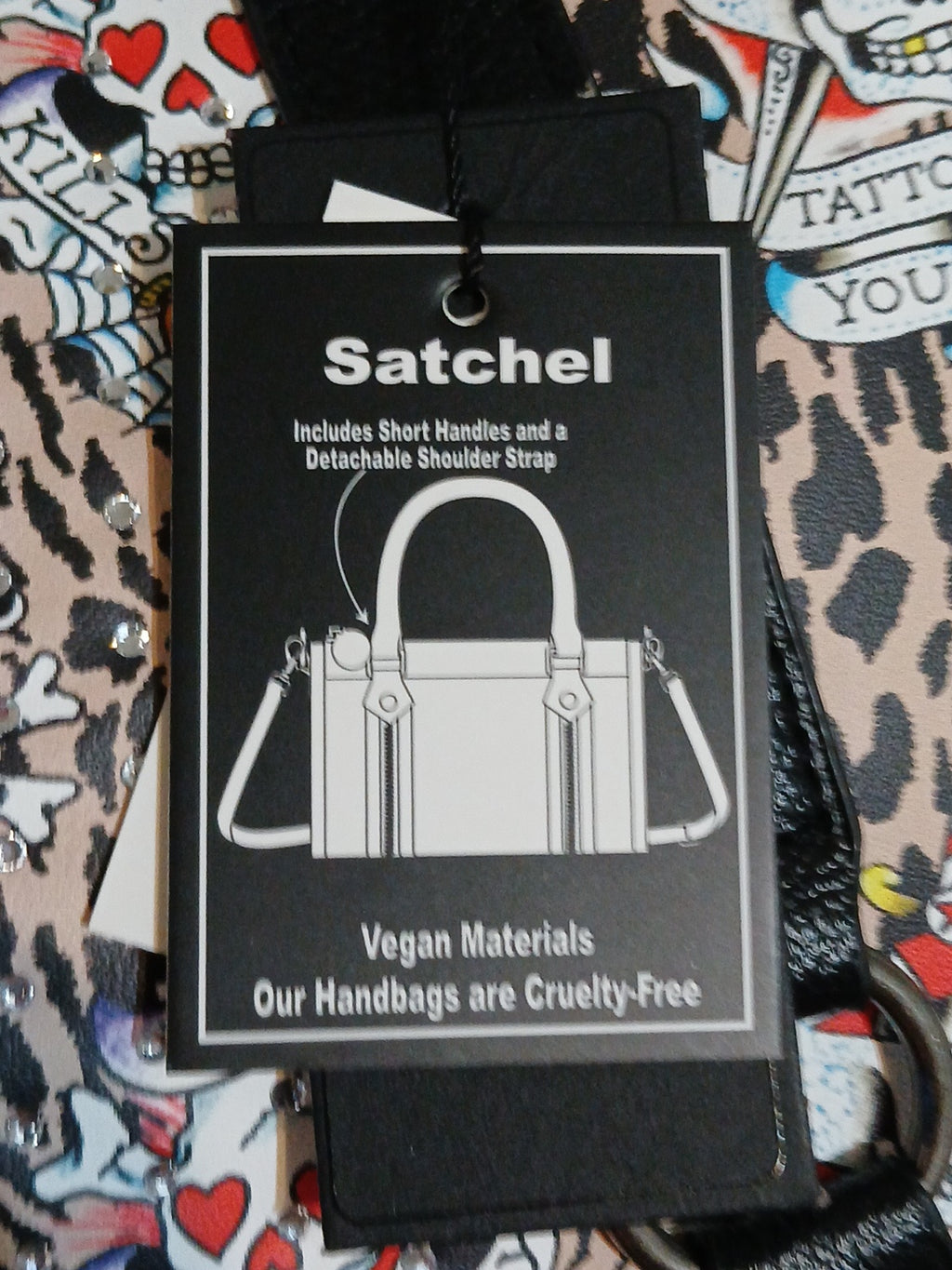 Ed Hardy Skull Graphics Women's SATCHEL Handbag