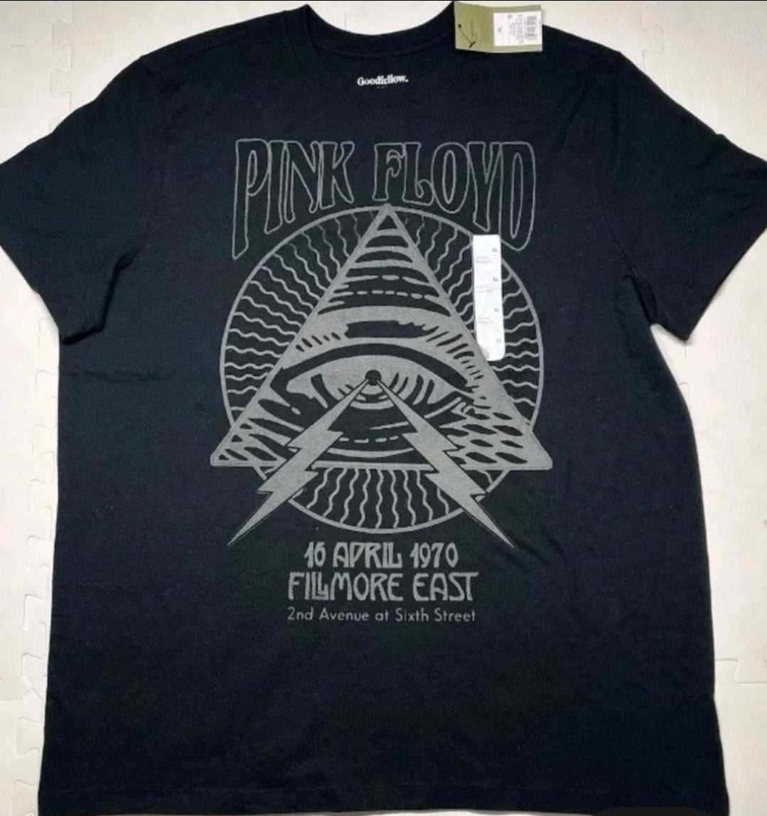 Goodiellow Pink Floyd 1970 Fillmore East Graphic T Shirt Eye Pyramid Size L
