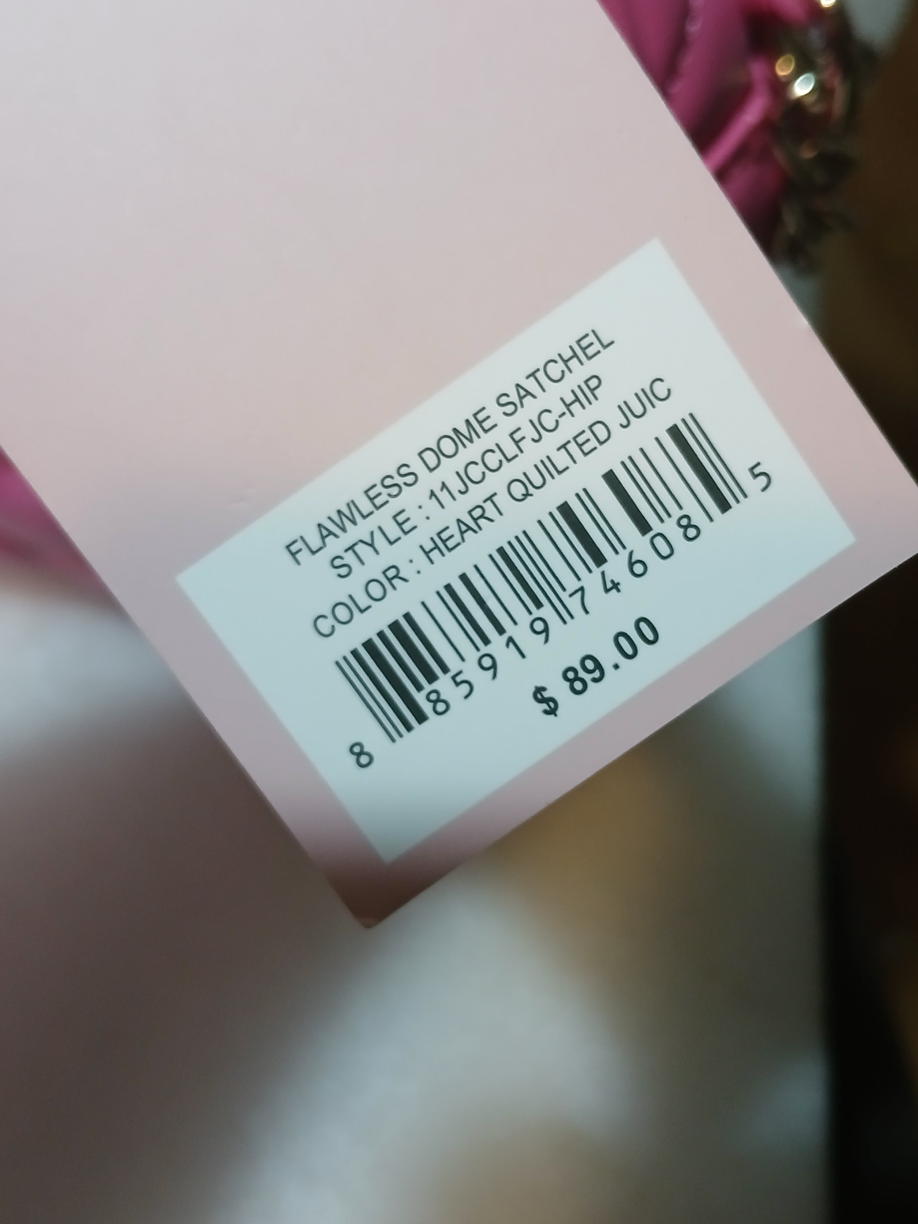 JUICY COUTURE WOMEN'S  FLAWLESS DOME SATCHEL HEART QUILT