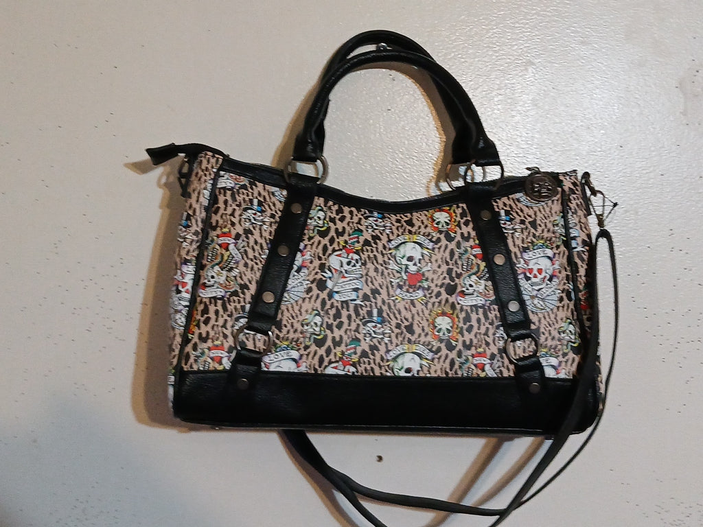 Ed Hardy Skull Graphics Women's SATCHEL Handbag