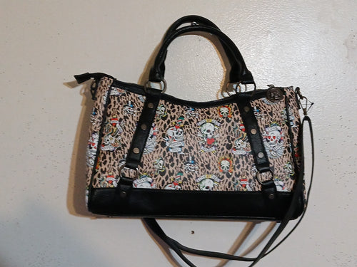 Ed Hardy Skull Graphics Women's SATCHEL Handbag