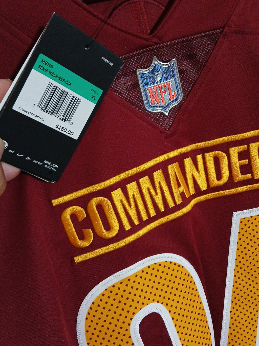 Nike Washington commanders Gibson NFL jersey
