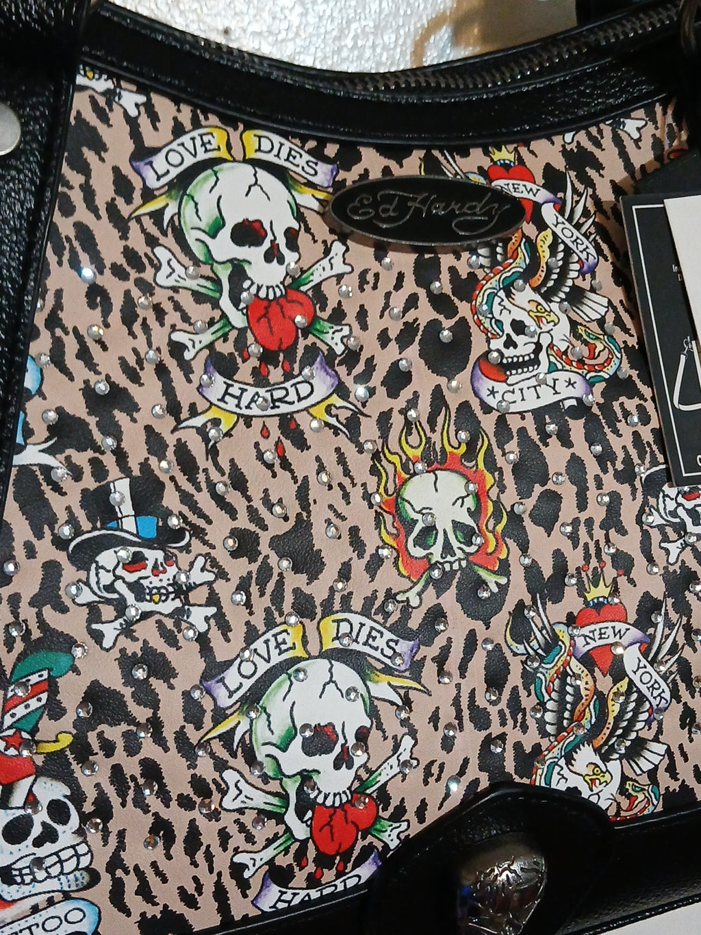 Ed Hardy Skull Graphics Women's SATCHEL Handbag