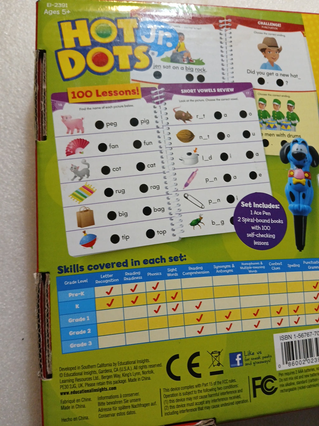 Hot Junior dots let's Master kindergarten reading with pin