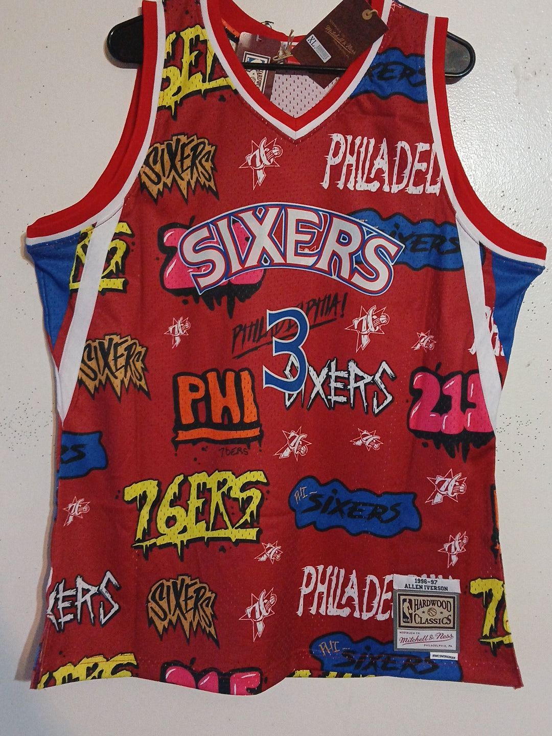 Mitchell & Ness Philadelphia 76ers Allen Iverson slap SwingMan Jersey XL