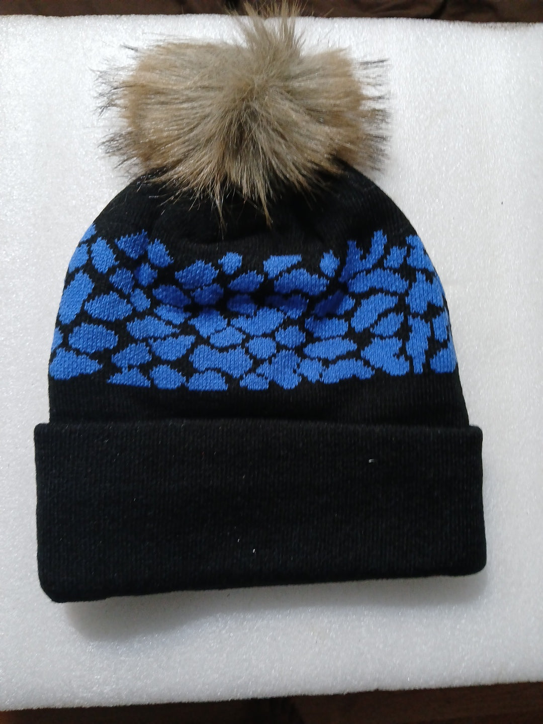 Jordan women's beanie hat one size fit all blue and black