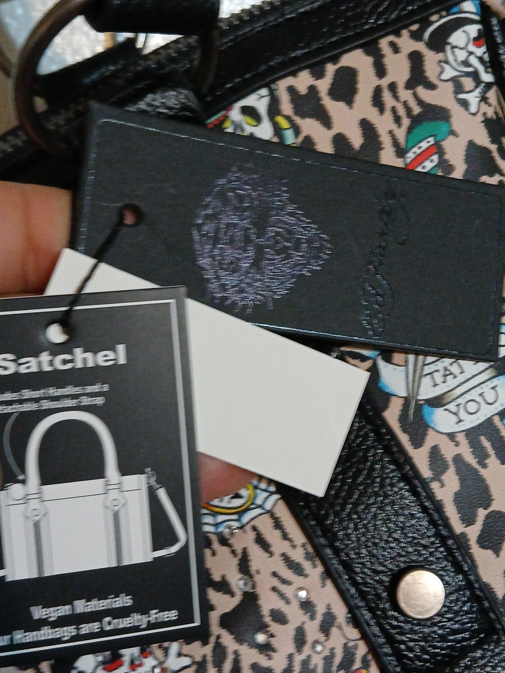 Ed Hardy Skull Graphics Women's SATCHEL Handbag