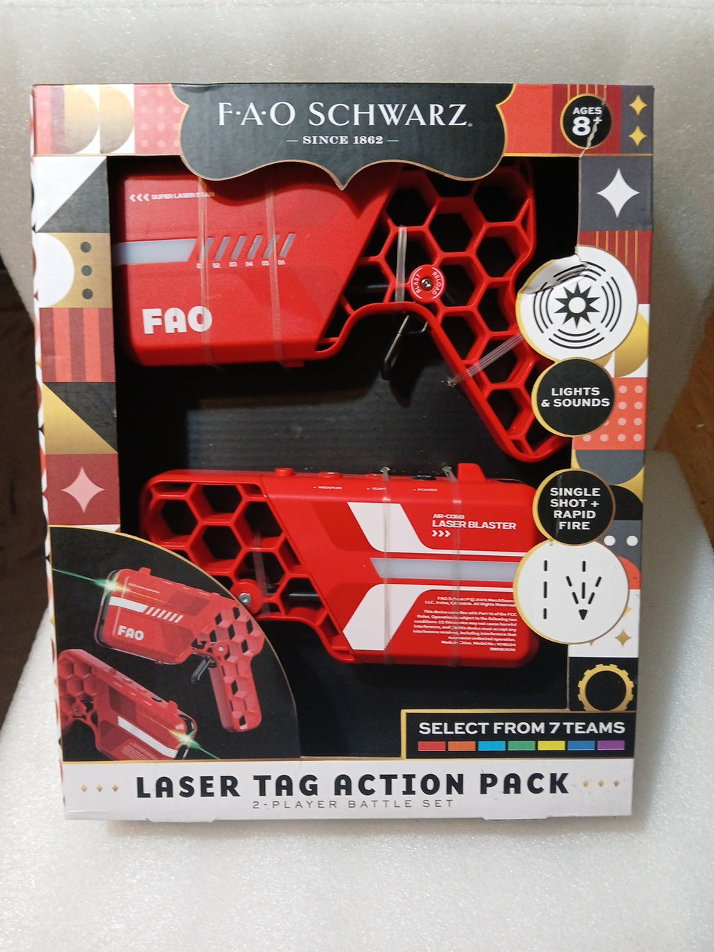 FAO Schwarz laser tag action pack two player set