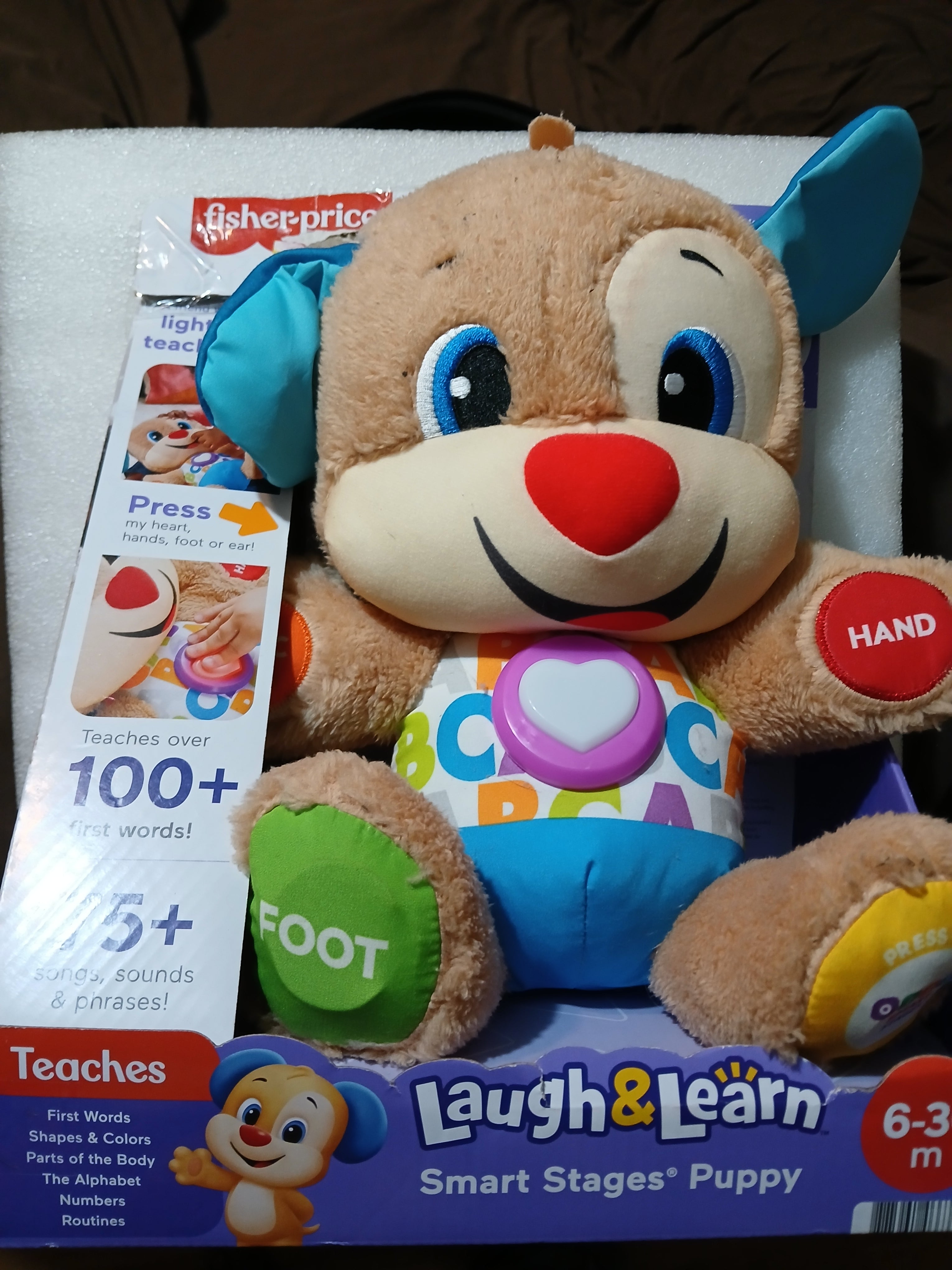 Fisher Price Laugh & Learn Smart Stages Puppy Talk & Learn Box Has A Little Damage