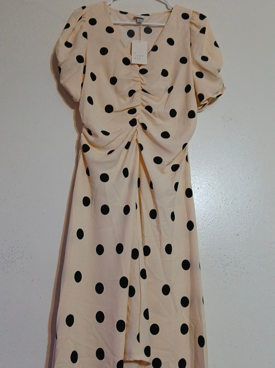 Target A New Day Beautiful Dress small Polka Dot Black With Tags Size M