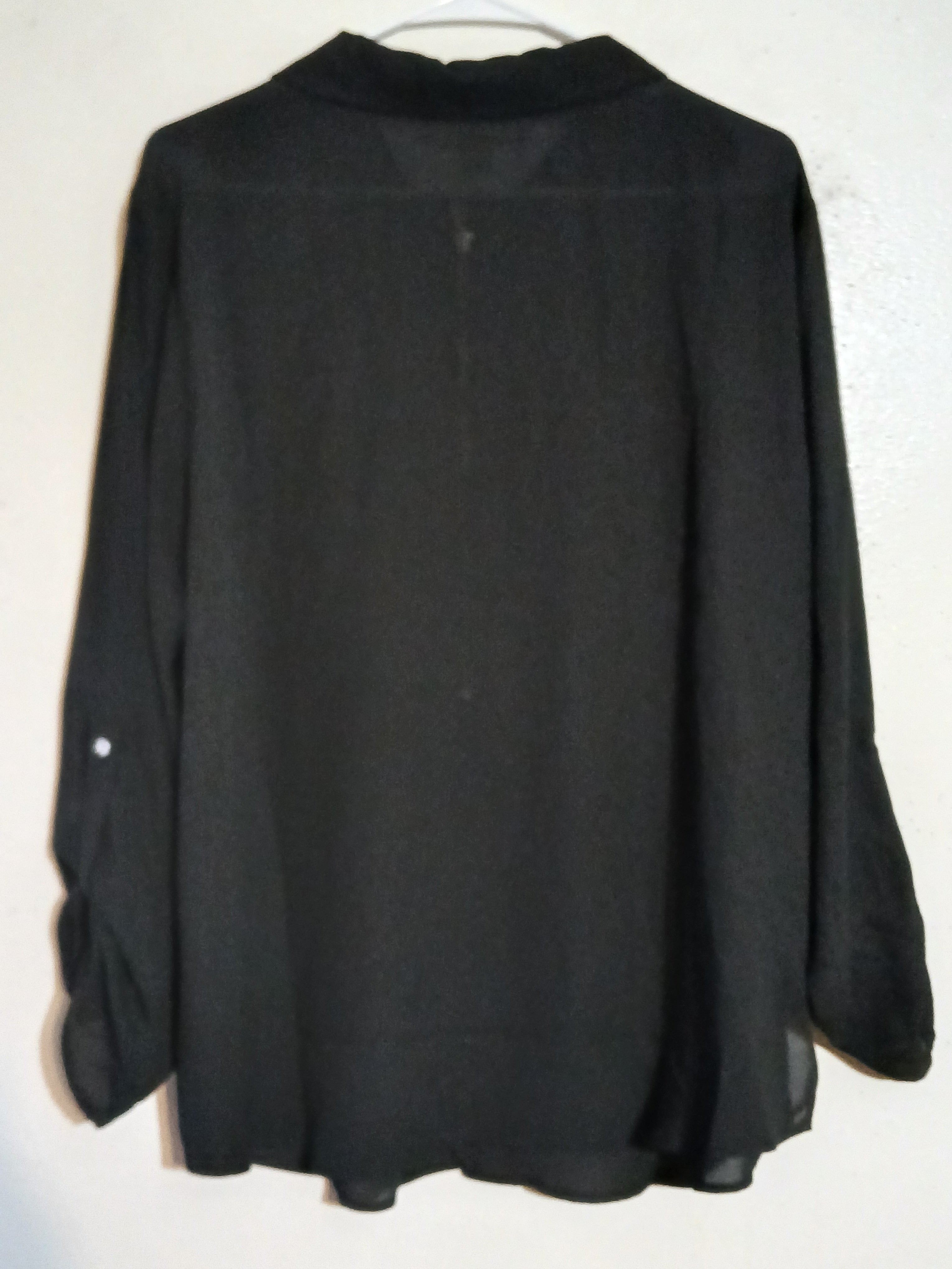 Michael Kors Woman's Blouse Black W/Gold Tone Front Zipper Size 2X