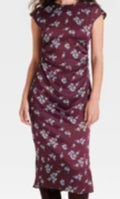 Target A New Day Women's Maroon Floral Casual Dress New With Tags Size Large