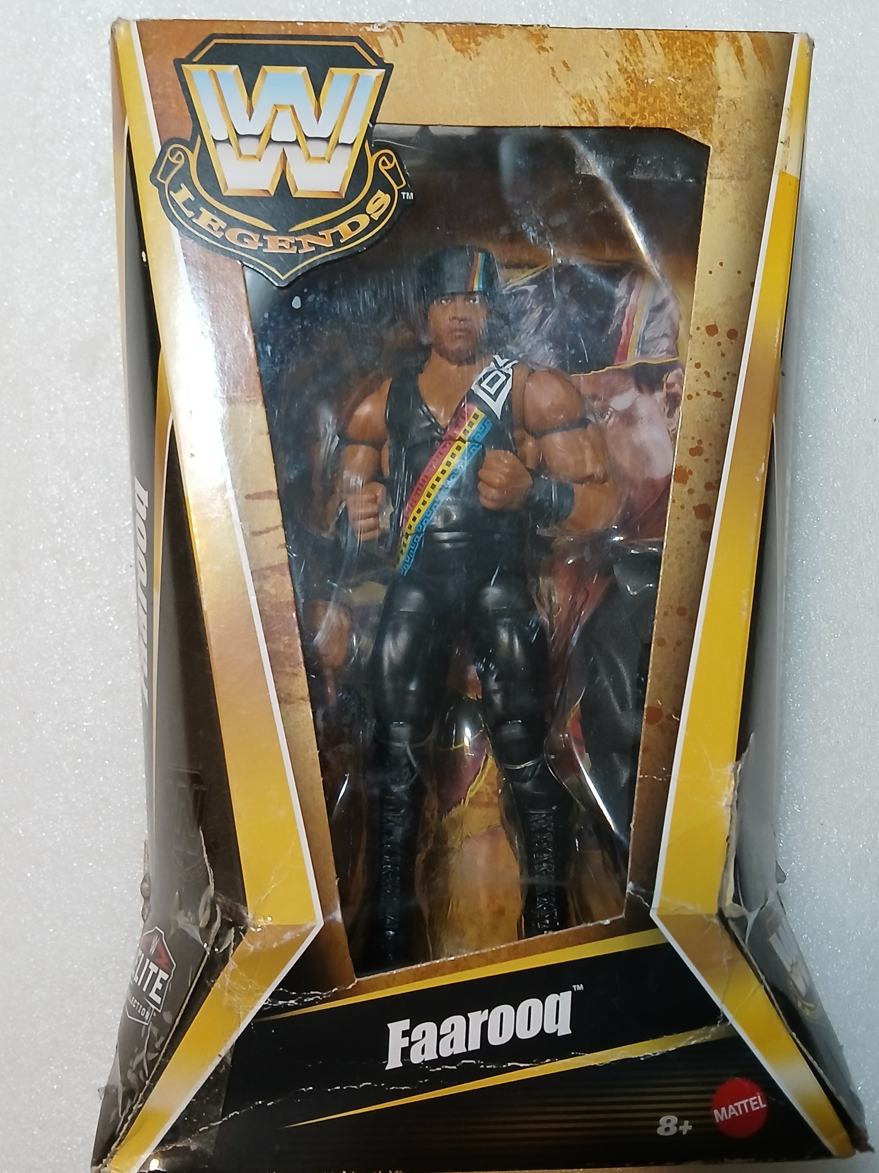 Mattel WWE Wrestling Faarooq Elite Collection  Legends  Series 24 Action figure Box Has A Little damage