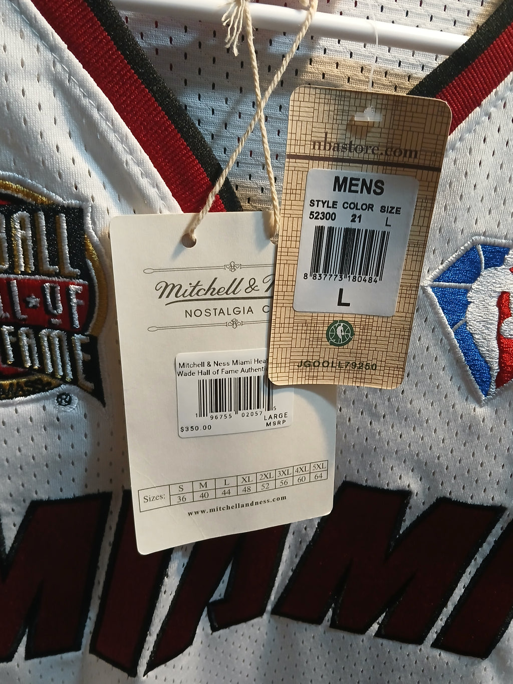 MITCHELL  & NESS Miami Heat Dwyane Wade Hall of Fame 75th anniversary Authentic jersey size large