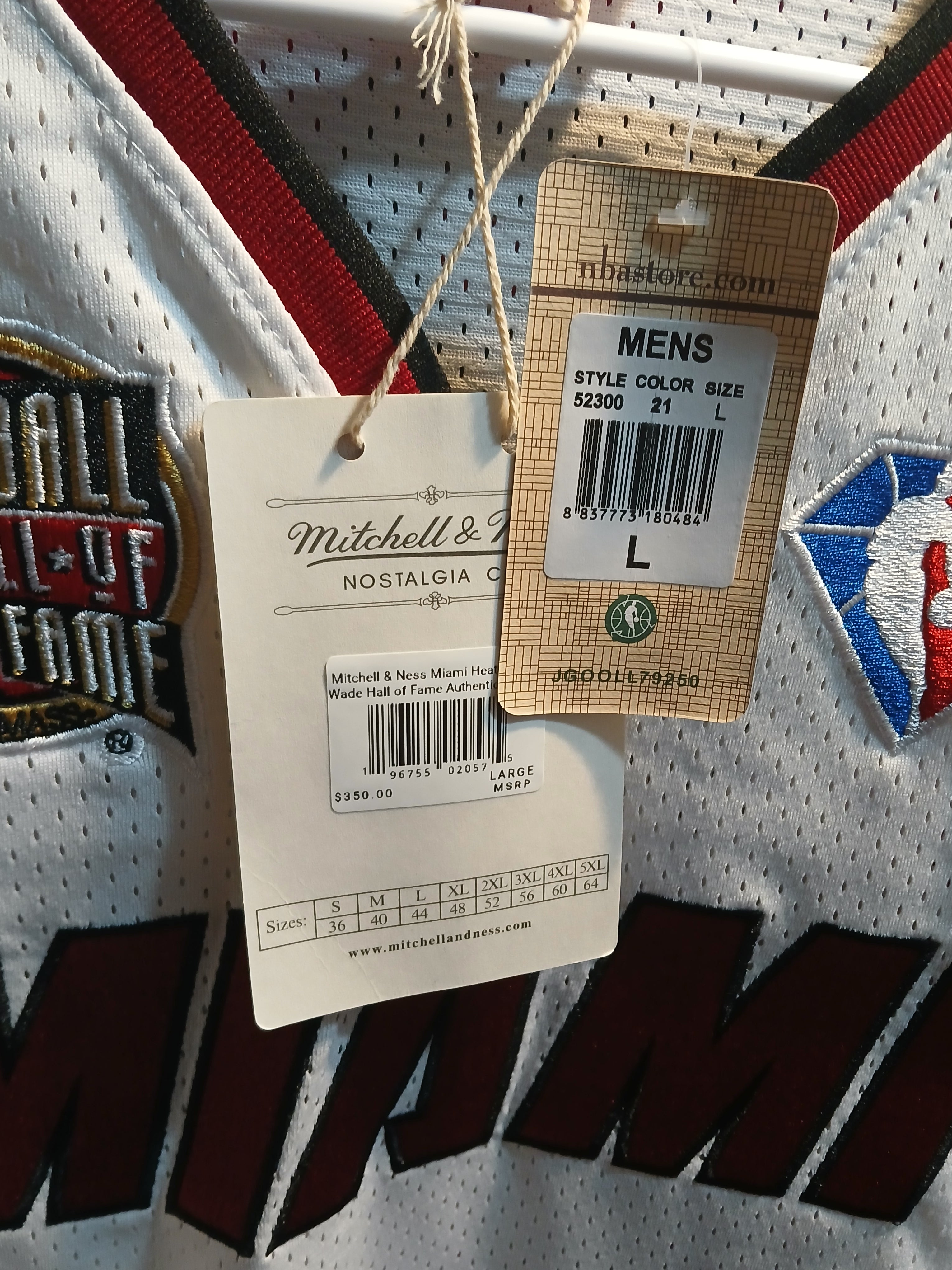 MITCHELL  & NESS Miami Heat Dwyane Wade Hall of Fame 75th anniversary Authentic jersey size large