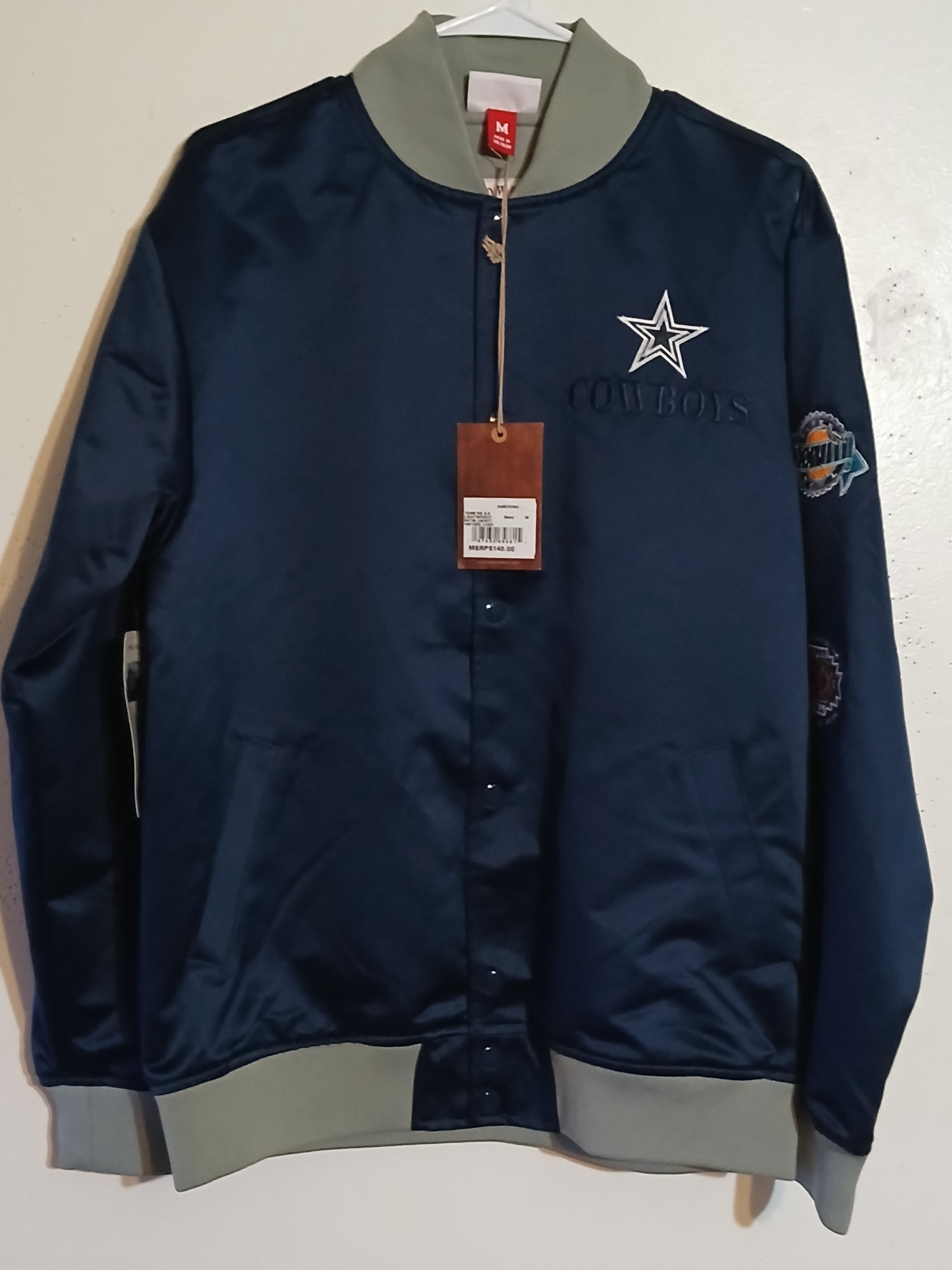 Mitchell & Ness  Vintage  Dallas Cowboys Super Bowl  History jacket Size Large