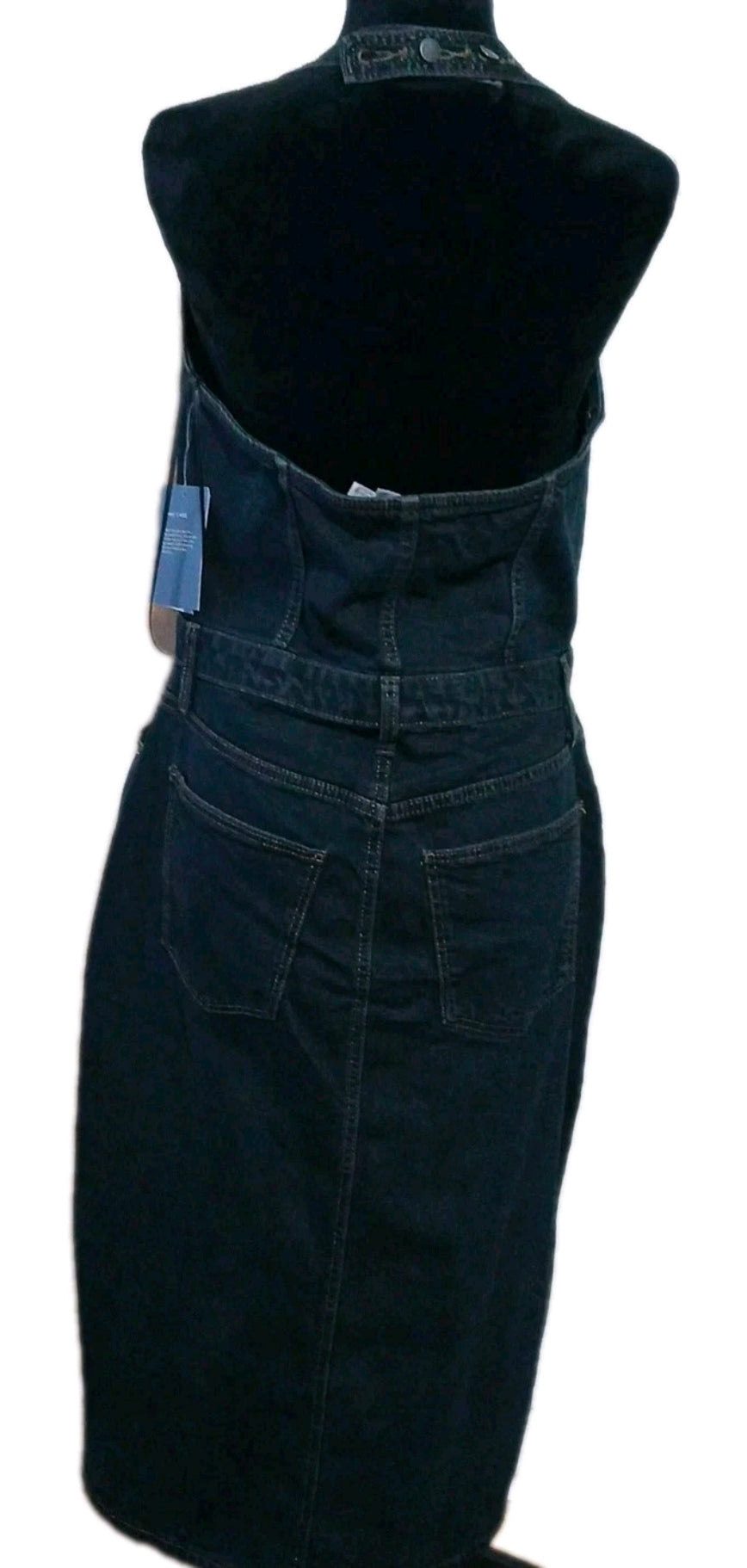 Universal thread Women’s black wash denim midi dress  Size 12