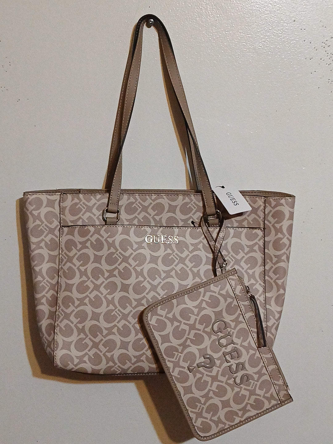 Guess Women's Tote Bag Large Size With Wallet