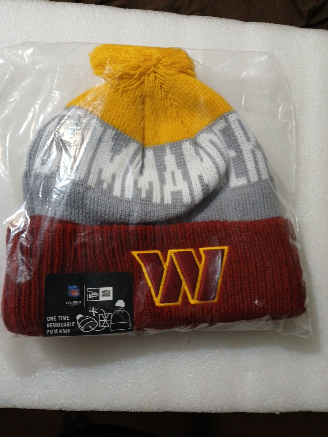 New Era Washington commanders beanie one size fit all