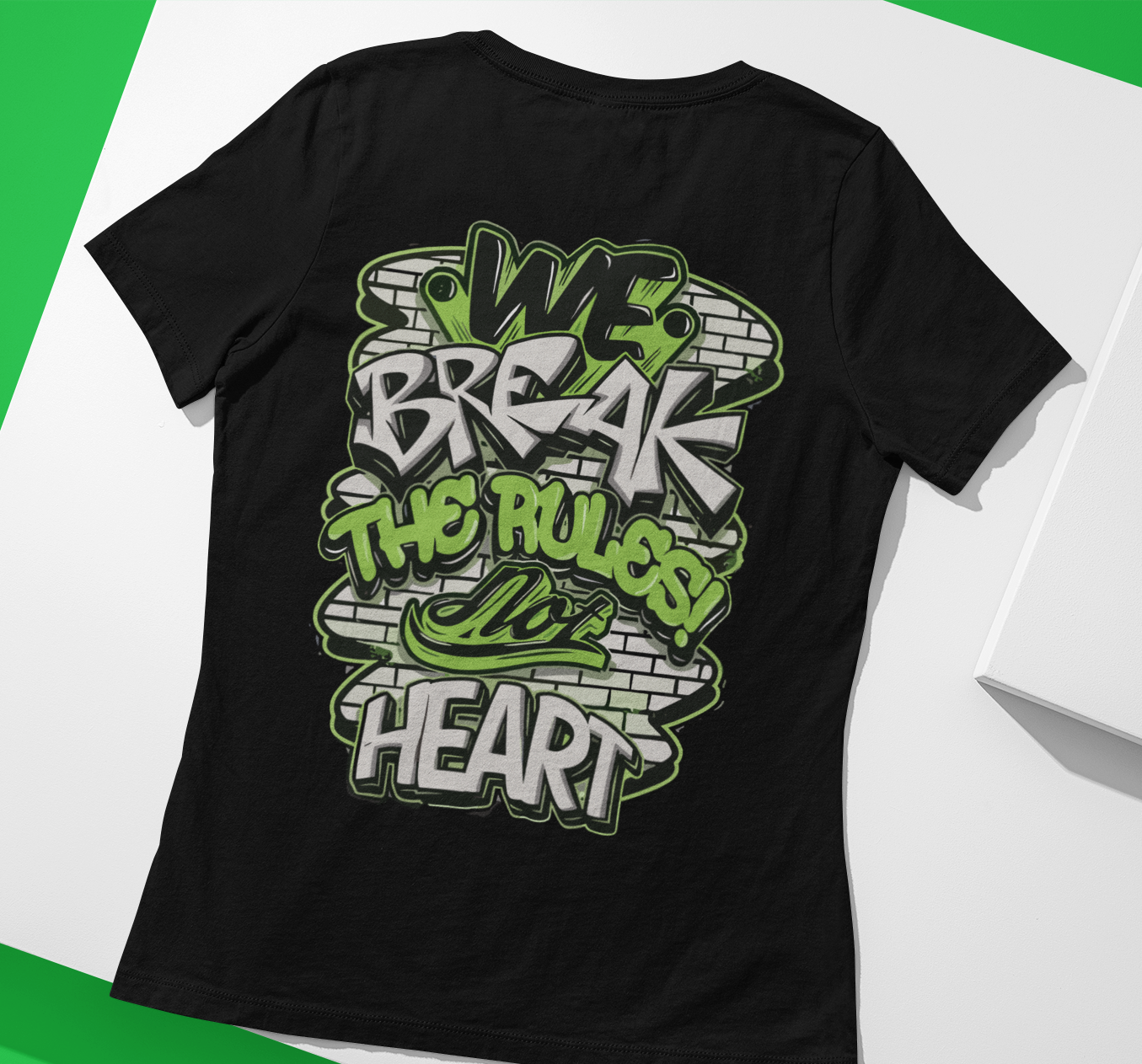 We break the rules men's t-shirt made by Lowe's custom designs