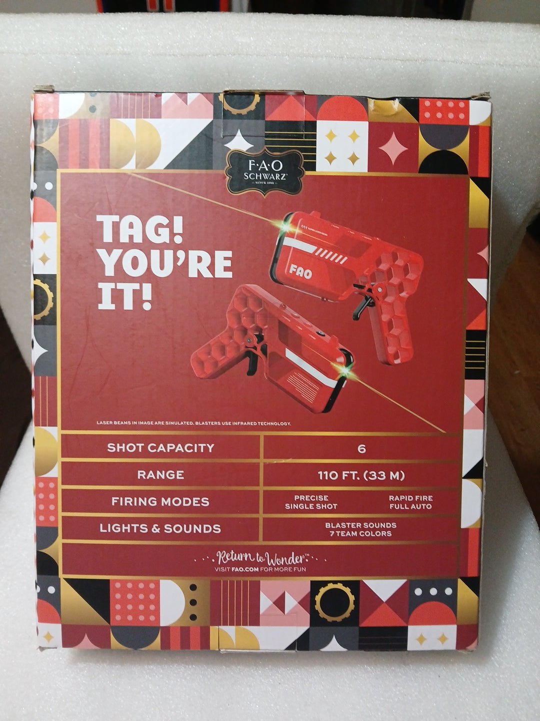 FAO Schwarz laser tag action pack two player set