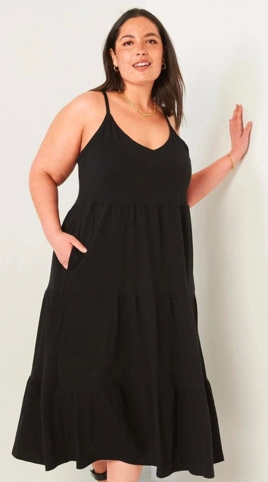 Old Navy Women's Plus Size Black  Cami Swing Dress 3X NWT