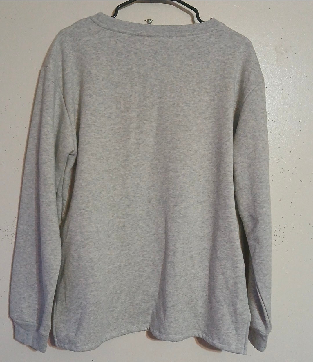 Disney Women's Embroidered Crew Neck Sweater Minnie Mouse Grey Heather New With Tags Size XL