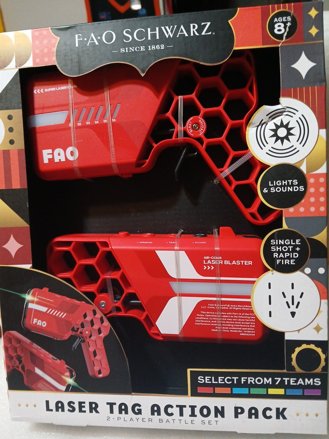 FAO Schwarz laser tag action pack two player set