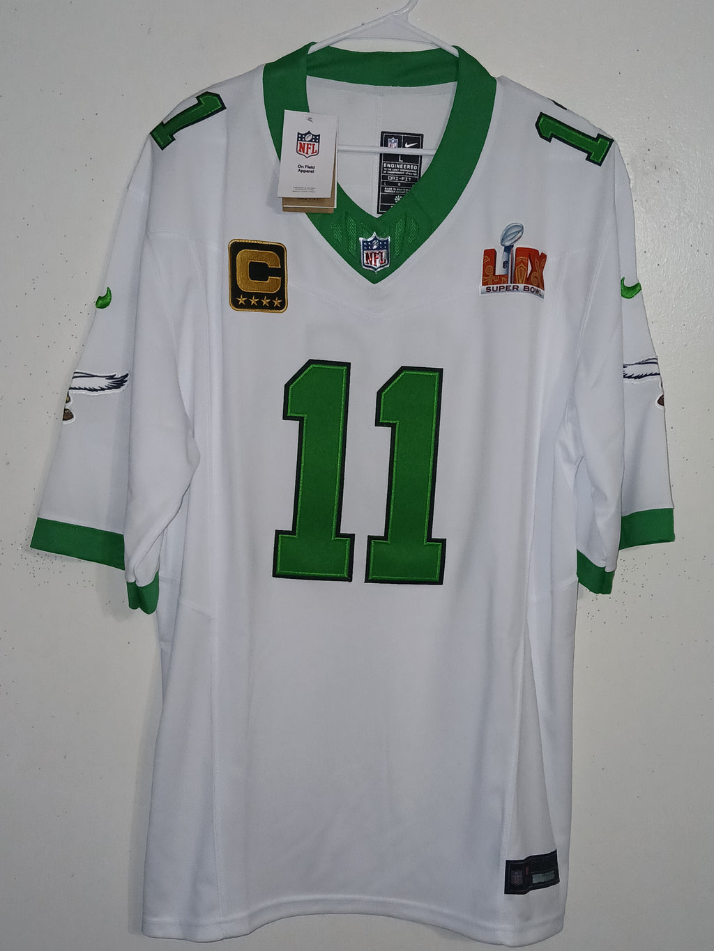Nike AJ Brown  Philadelphia Eagles Super Bowl LIX Jersey Size Large