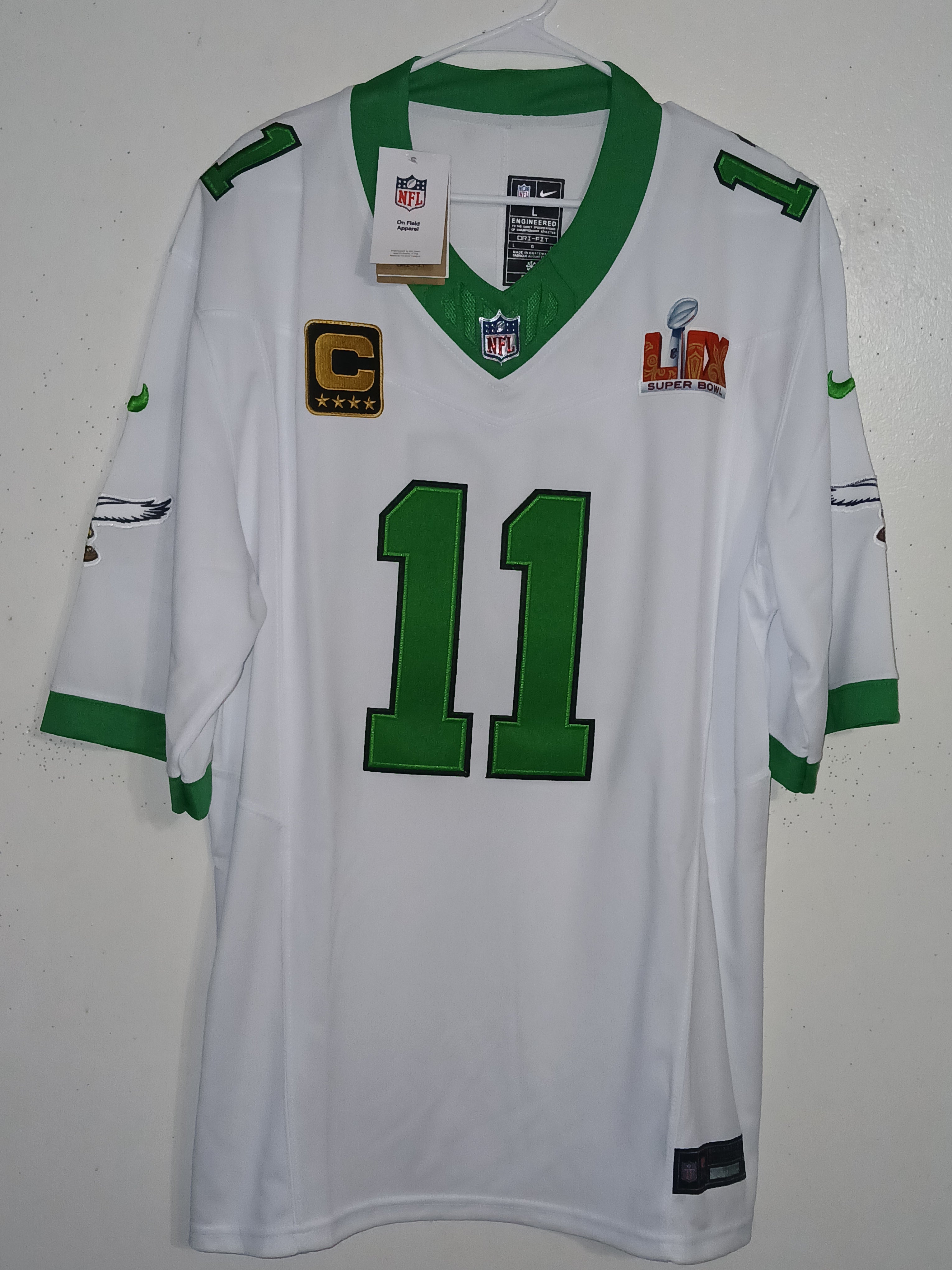 Nike AJ Brown  Philadelphia Eagles Super Bowl LIX Jersey Size Large