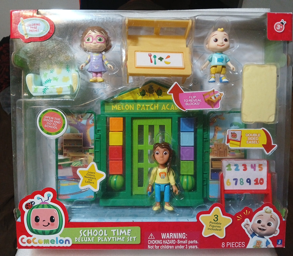 Cocomelon School Play Time Deluxe playset 8 Piece New In Box