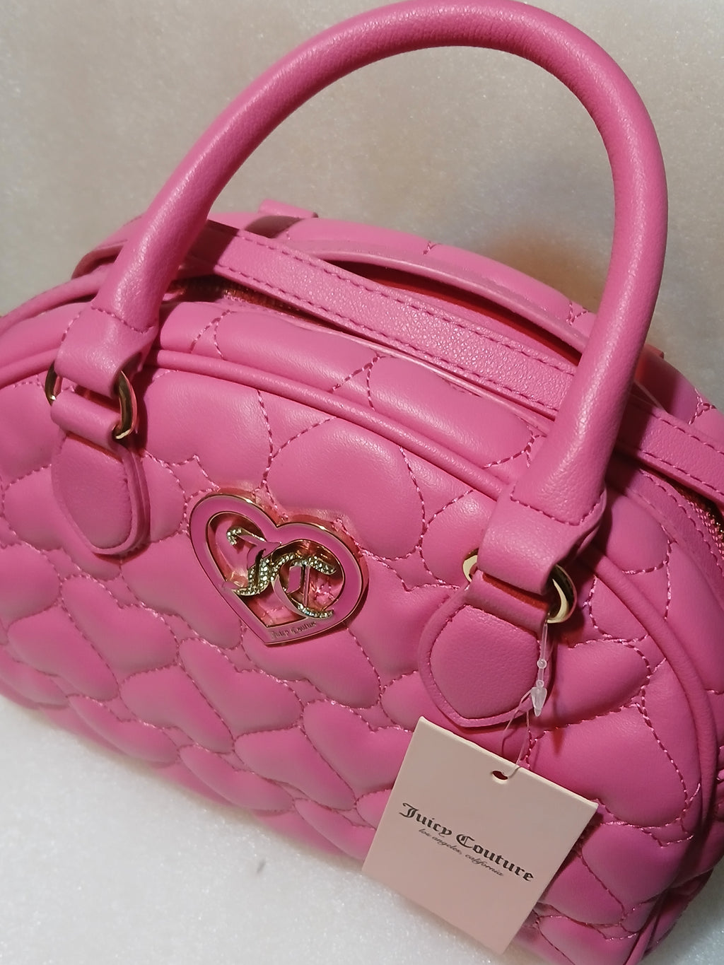 JUICY COUTURE WOMEN'S  FLAWLESS DOME SATCHEL HEART QUILT