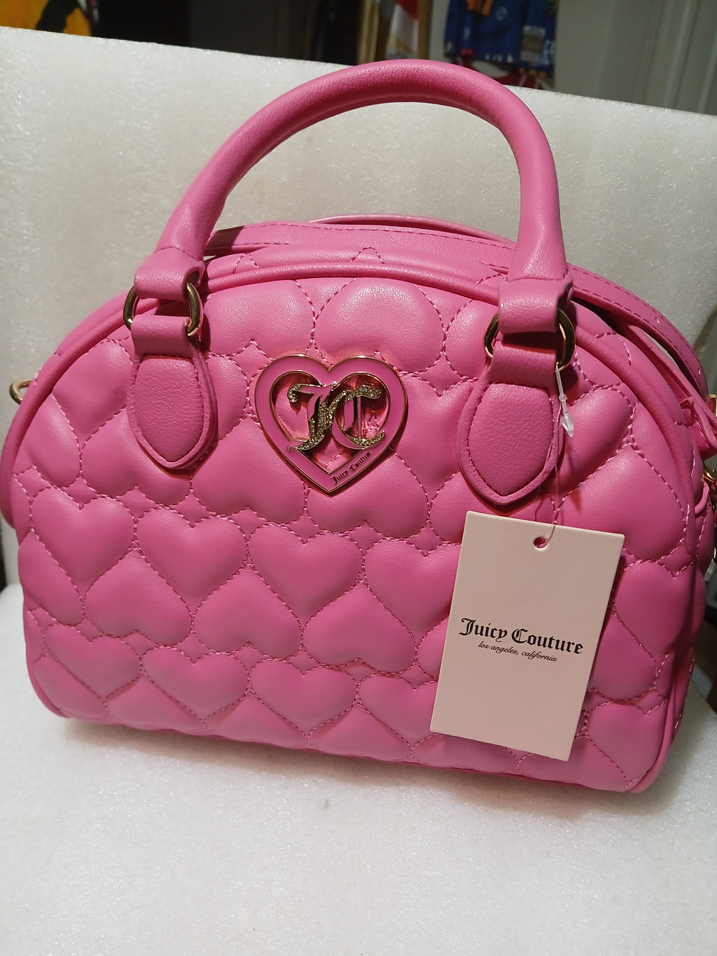 JUICY COUTURE WOMEN'S  FLAWLESS DOME SATCHEL HEART QUILT