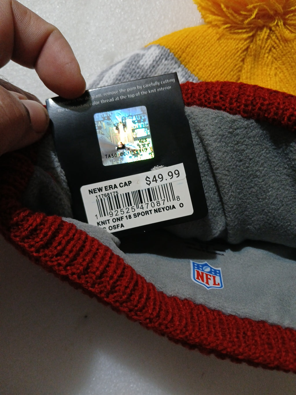 New Era Washington commanders beanie one size fit all