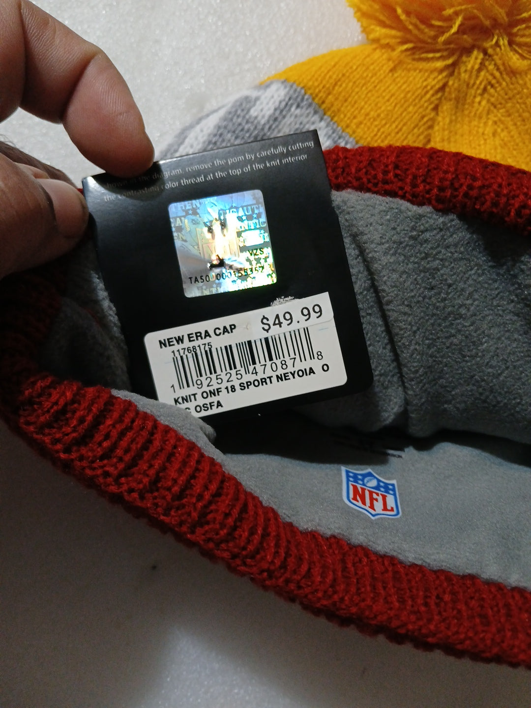 New Era Washington commanders beanie one size fit all