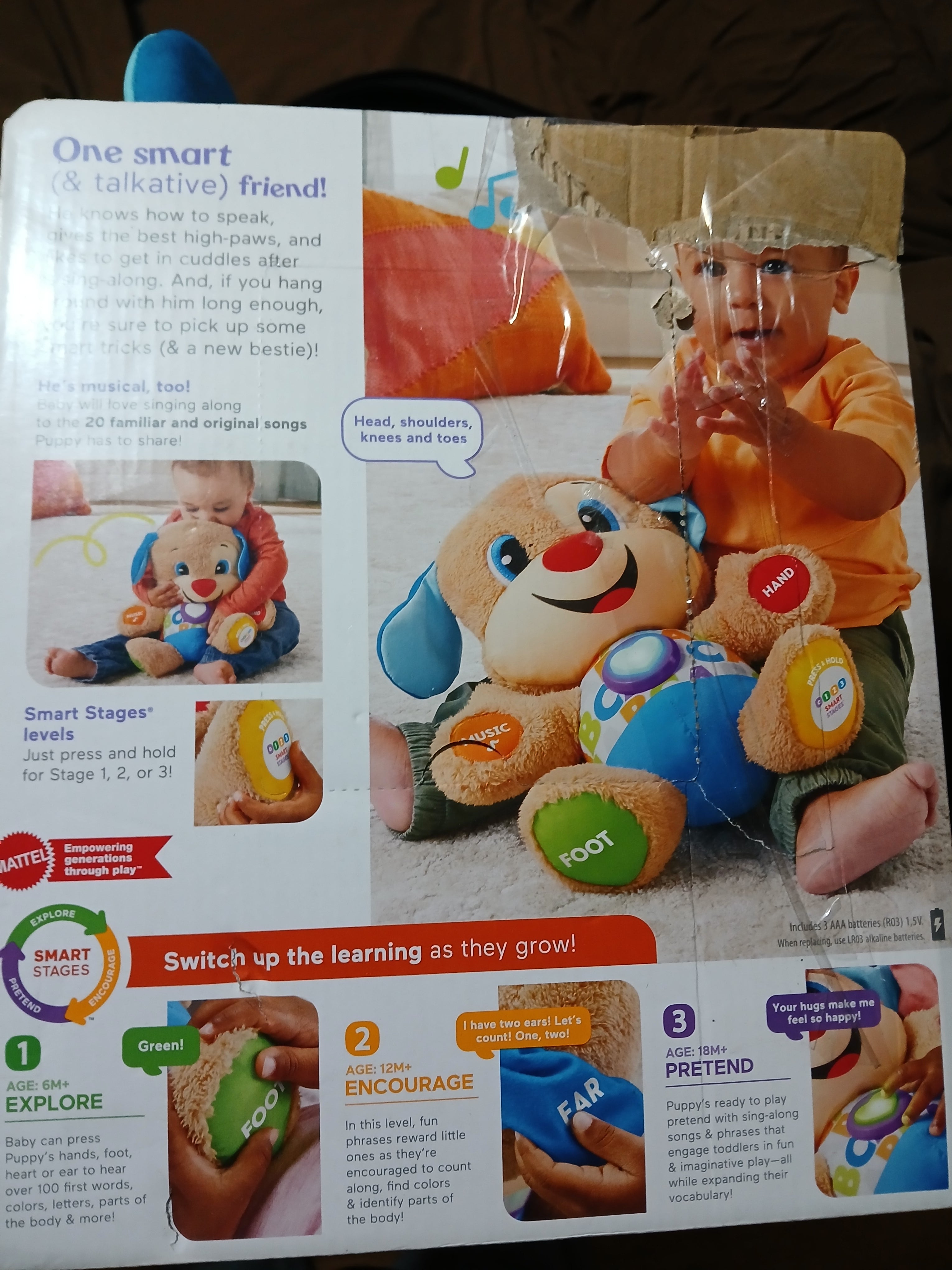 Fisher Price Laugh & Learn Smart Stages Puppy Talk & Learn Box Has A Little Damage