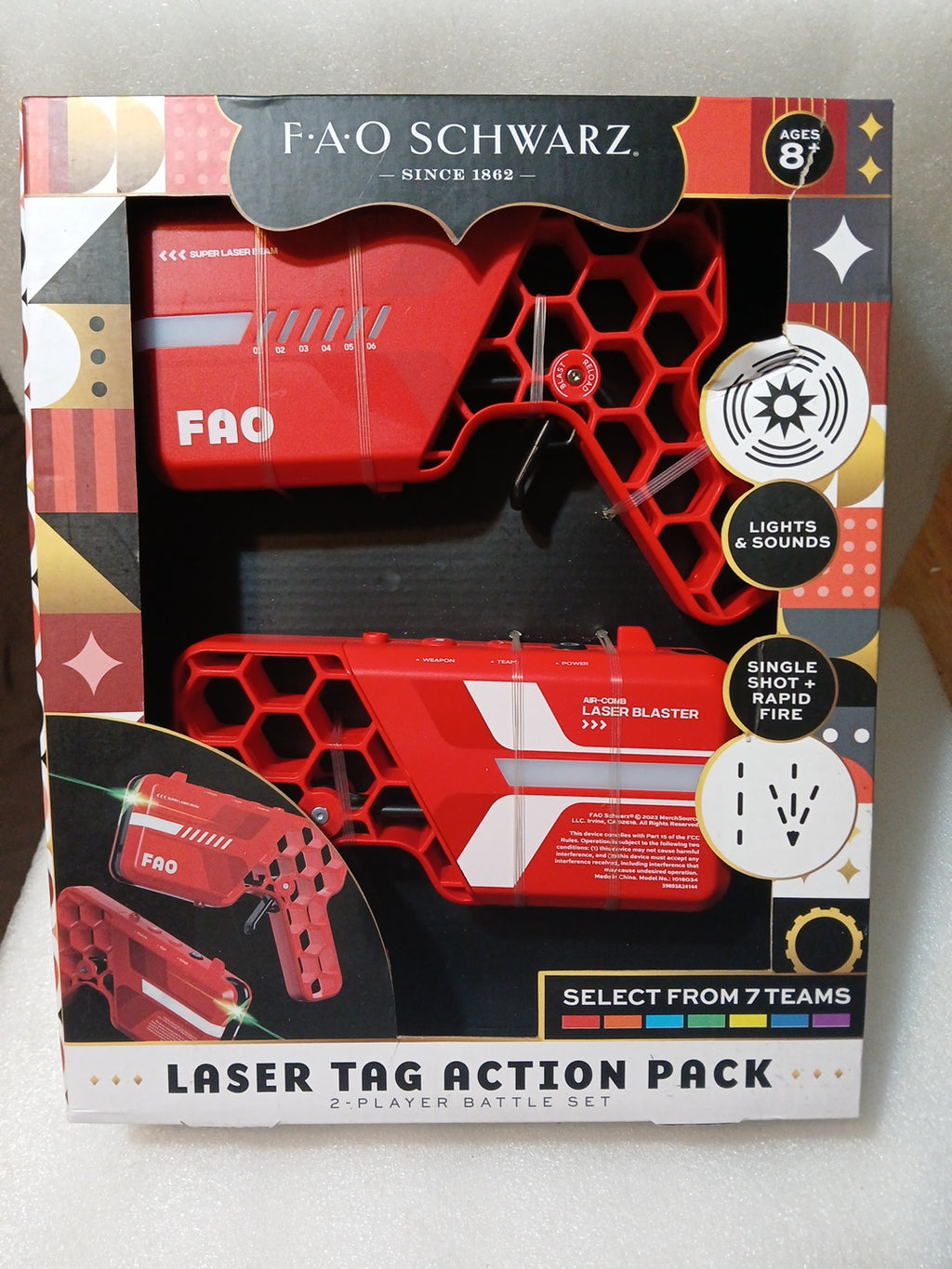 FAO Schwarz laser tag action pack two player set
