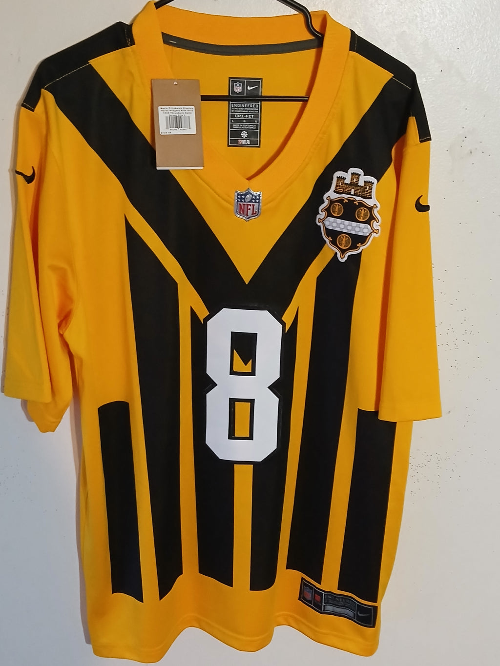 Nike men's Pittsburgh Steelers Aaron Rodgers 1933 alternate jersey size large