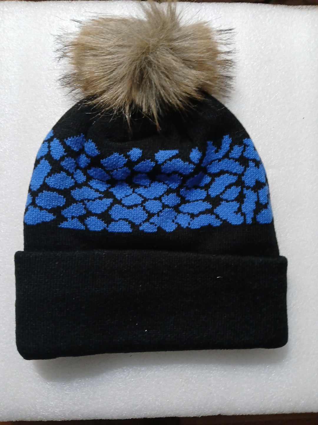 Jordan women's beanie hat one size fit all blue and black