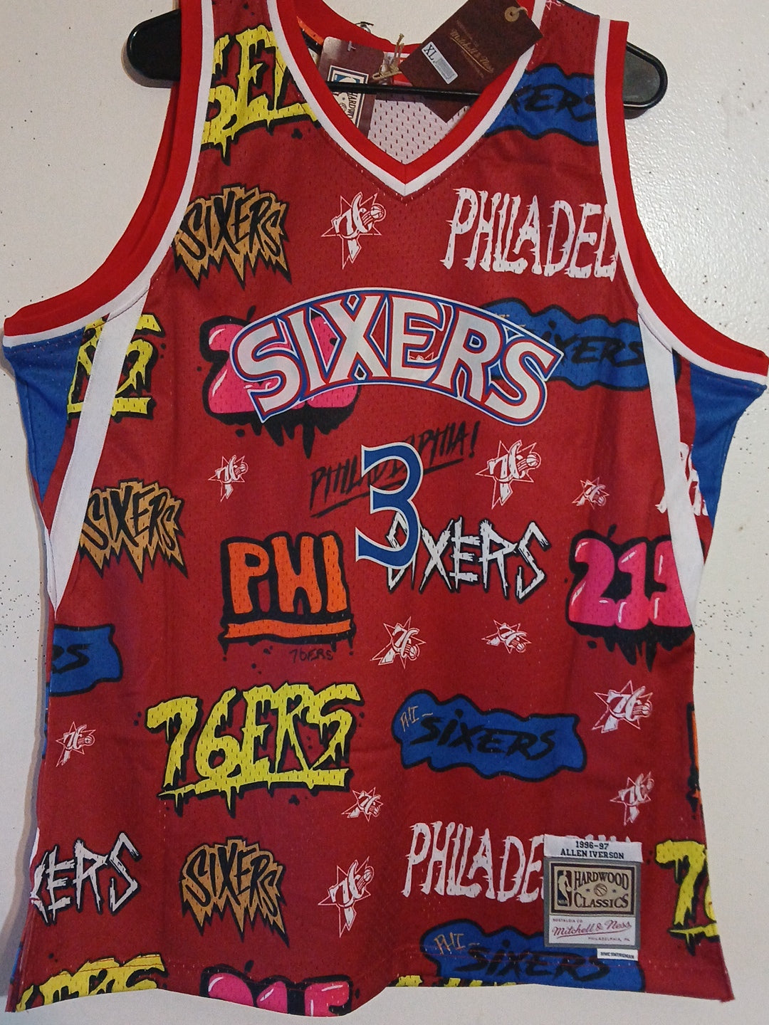 Mitchell & Ness Philadelphia 76ers Allen Iverson slap SwingMan Jersey XL