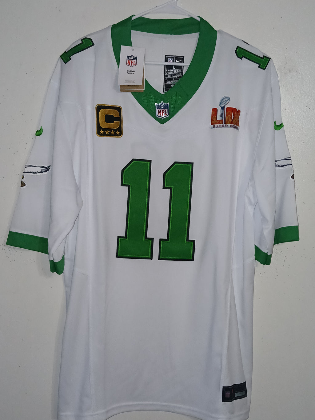 Nike AJ Brown  Philadelphia Eagles Super Bowl LIX Jersey Size Large