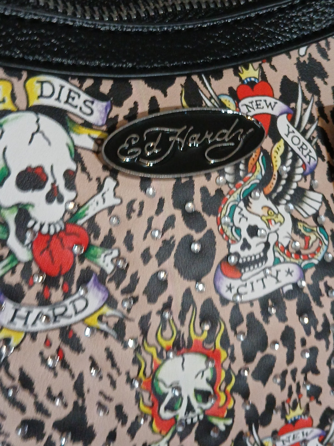 Ed Hardy Skull Graphics Women's SATCHEL Handbag